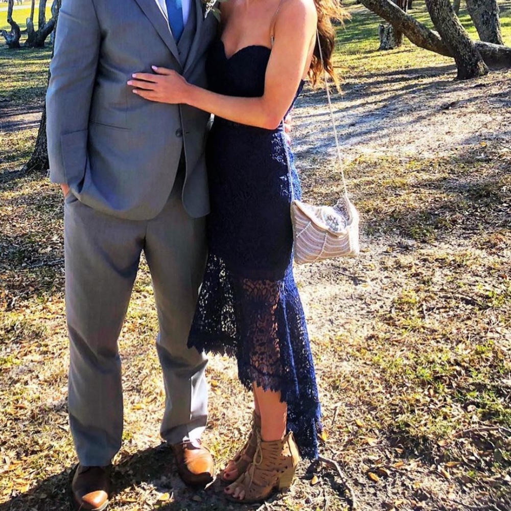 Navy Strapless Selfie Leslie Dress